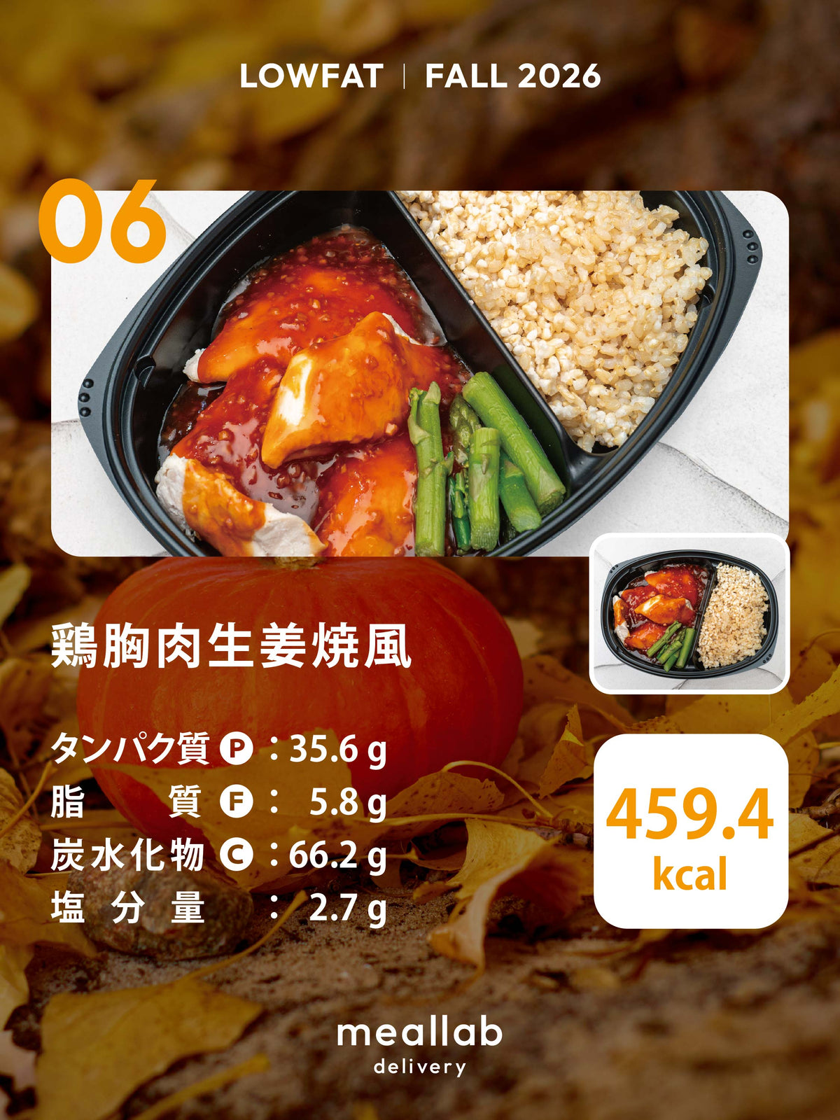 【LOWFAT】鶏胸肉生姜焼風